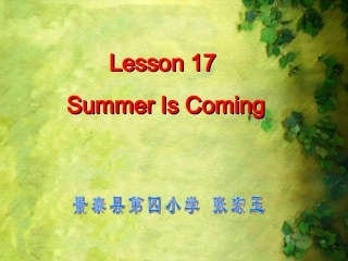 （冀教版）六年级英语下册课件Unit3Lesson17B