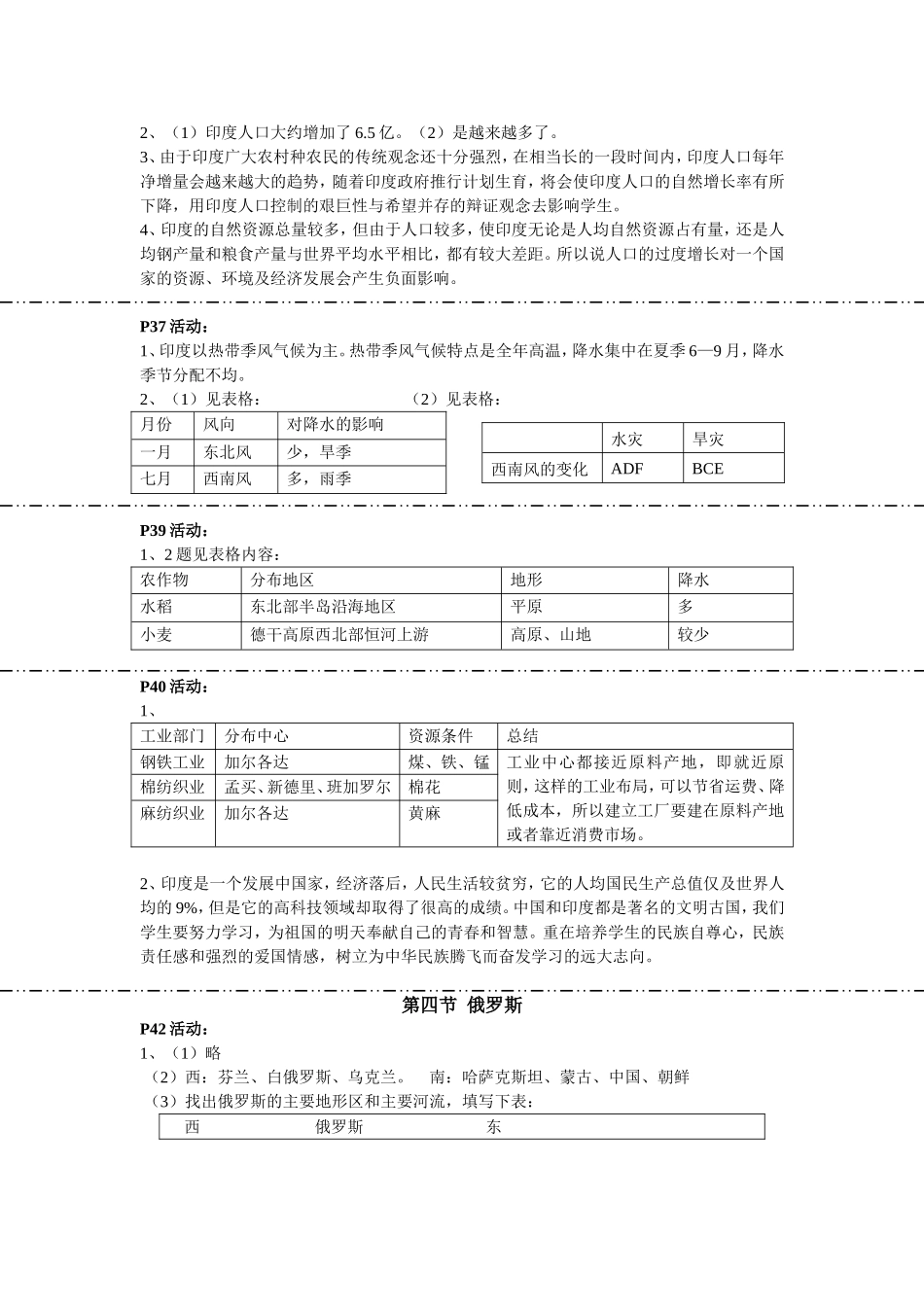 七年级教学活动第七章我们邻近的国家和地区_第3页
