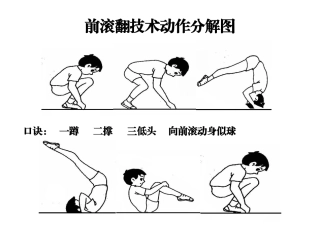 前滚翻技术动作分解图