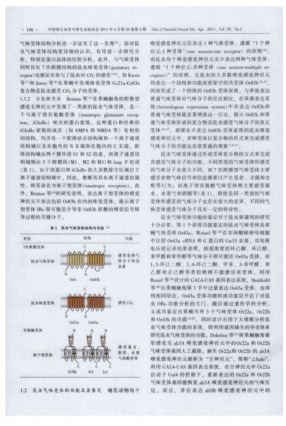 昆虫气味受体及其介导的嗅觉信号转导途径_第2页
