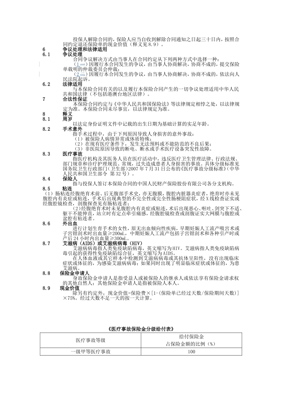 计划生育手术安心保险条款_第3页