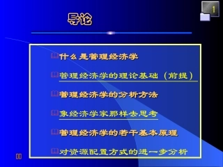 管理经济学chp1