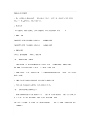 71天棚及顶棚的工程量计算—1钢筋混凝土梁工程量规则