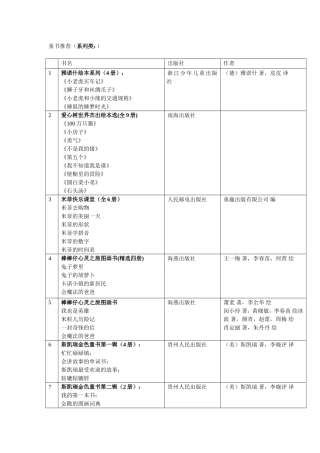 系列类童书推荐