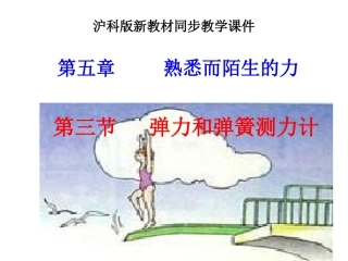 八年级物理《弹力与弹簧测力计》(沪科版)(1)