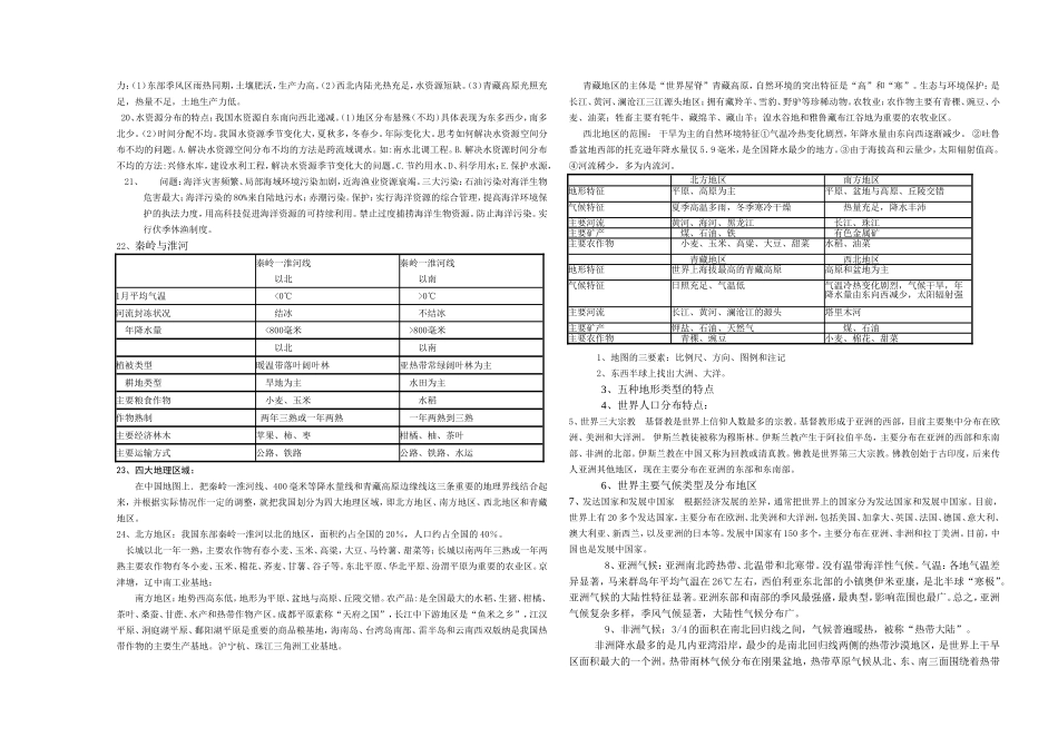 白银市地理会考纲要_第2页