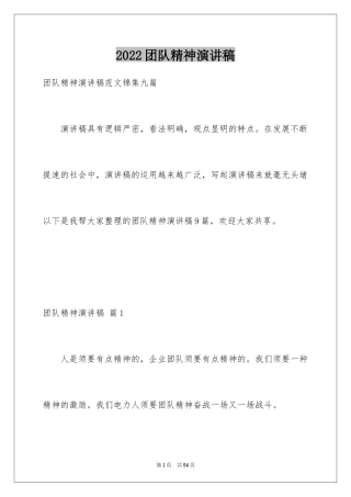 2024团队精神演讲稿_606