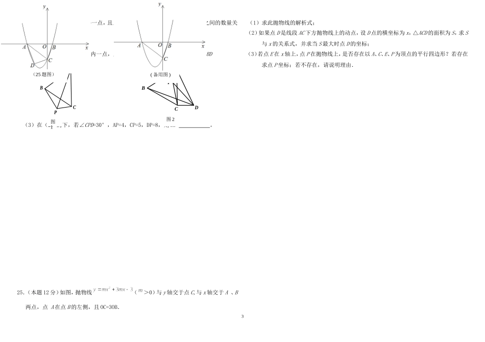元月调考模拟3_第3页