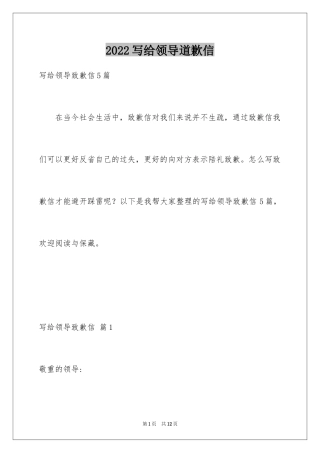 2024写给领导道歉信_30