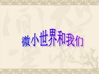 教科版小学科学六年级下册第一单元《微小世界和我们》PPT课件