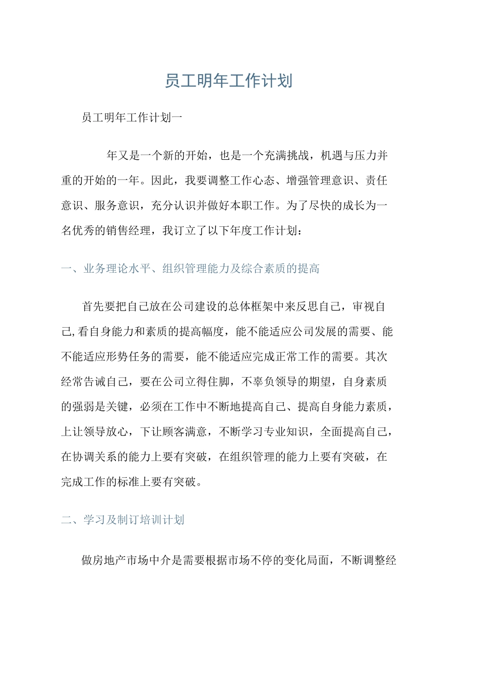 员工明年工作计划_第1页