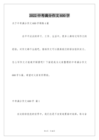 2024中考满分作文600字_45