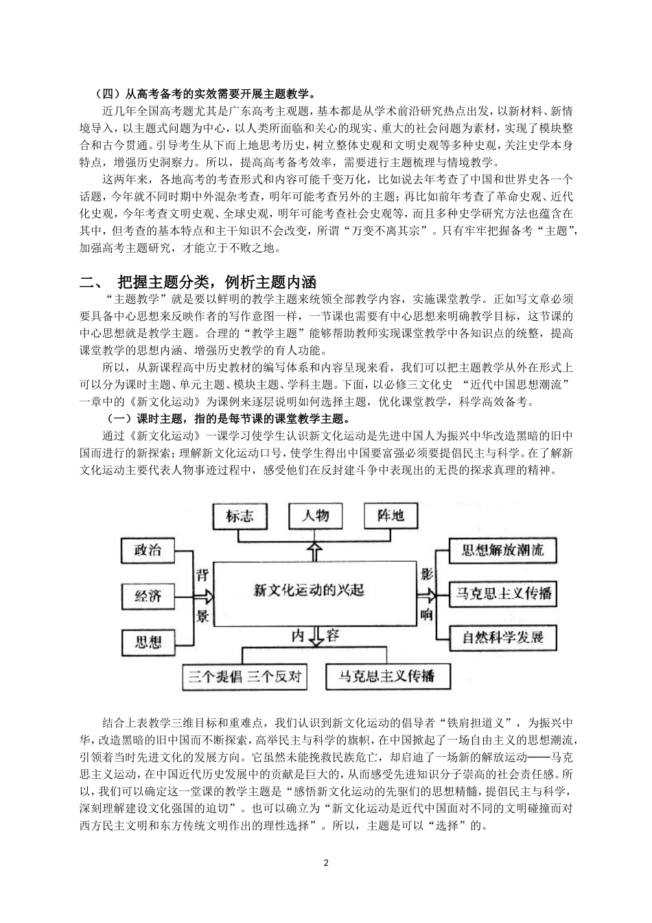 浅谈主题教学与高考备考_第2页