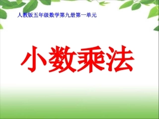 人教版小学数学第九册第一单元《小数乘法》教学课件7