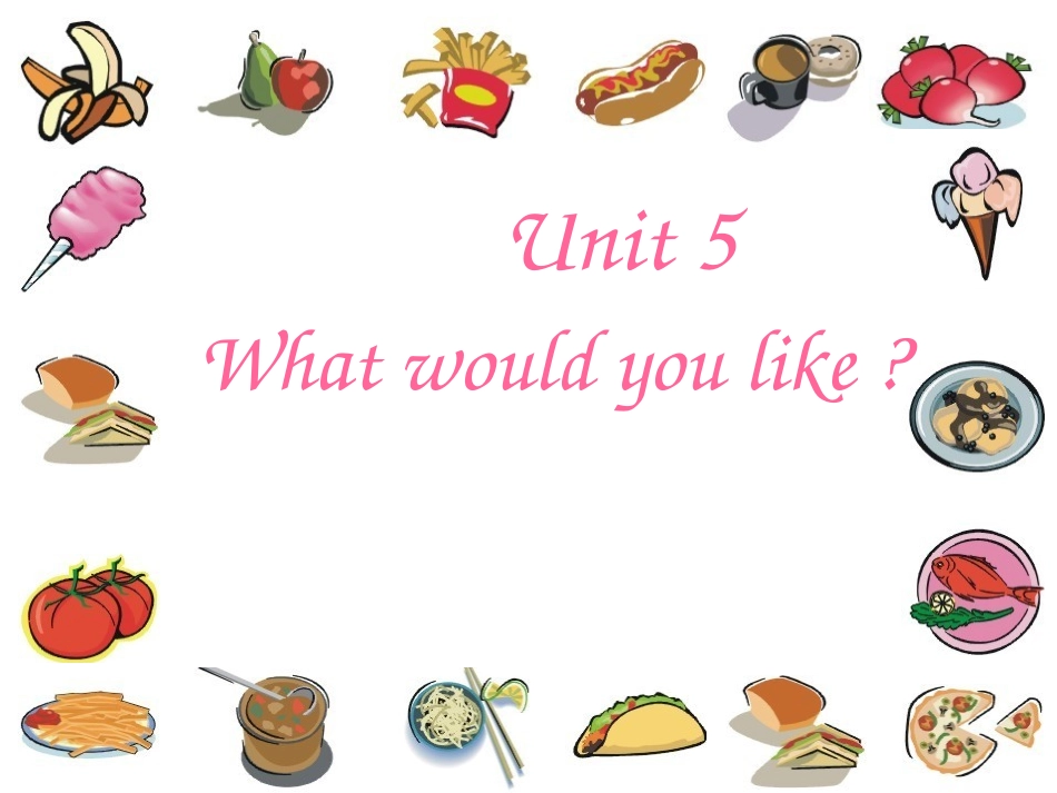 自制课件Unit5Whatwouldyoulike_第1页