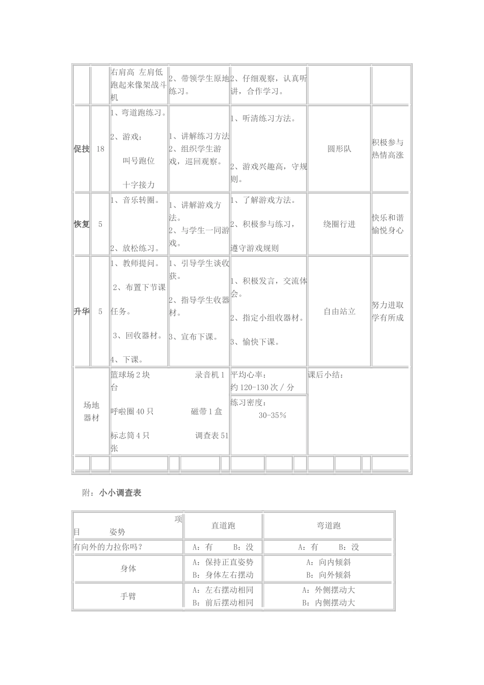 《弯道的乐趣》体育实践课教学设计_第3页