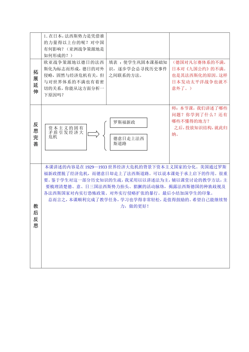 法西斯势力猖獗教学设计_第3页
