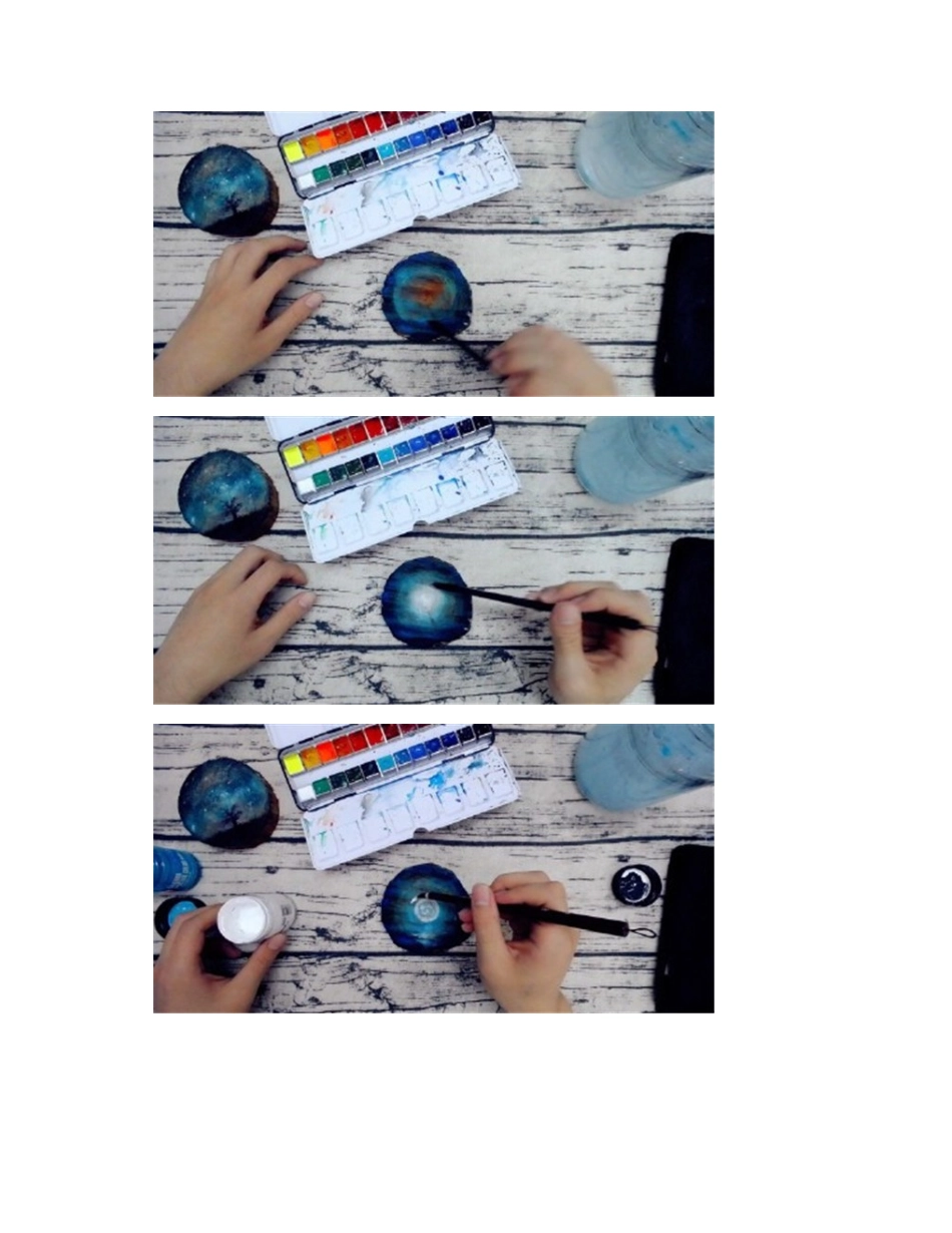 木头上的简单星空水彩画水彩画教程_第2页