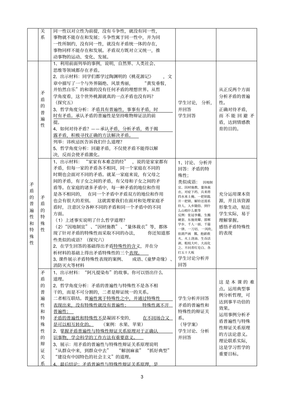 91矛盾是事物发展的源泉和动力教学设计_第3页