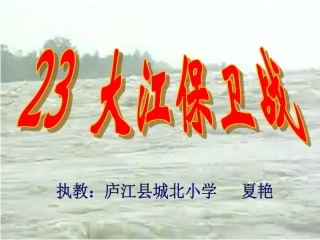 大江保卫战夏艳