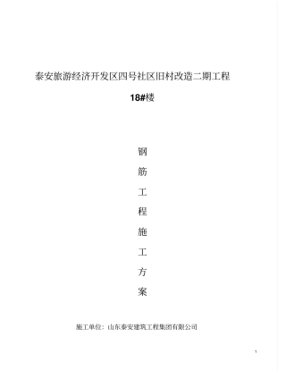 A-1钢筋工程专项施工方案剖析