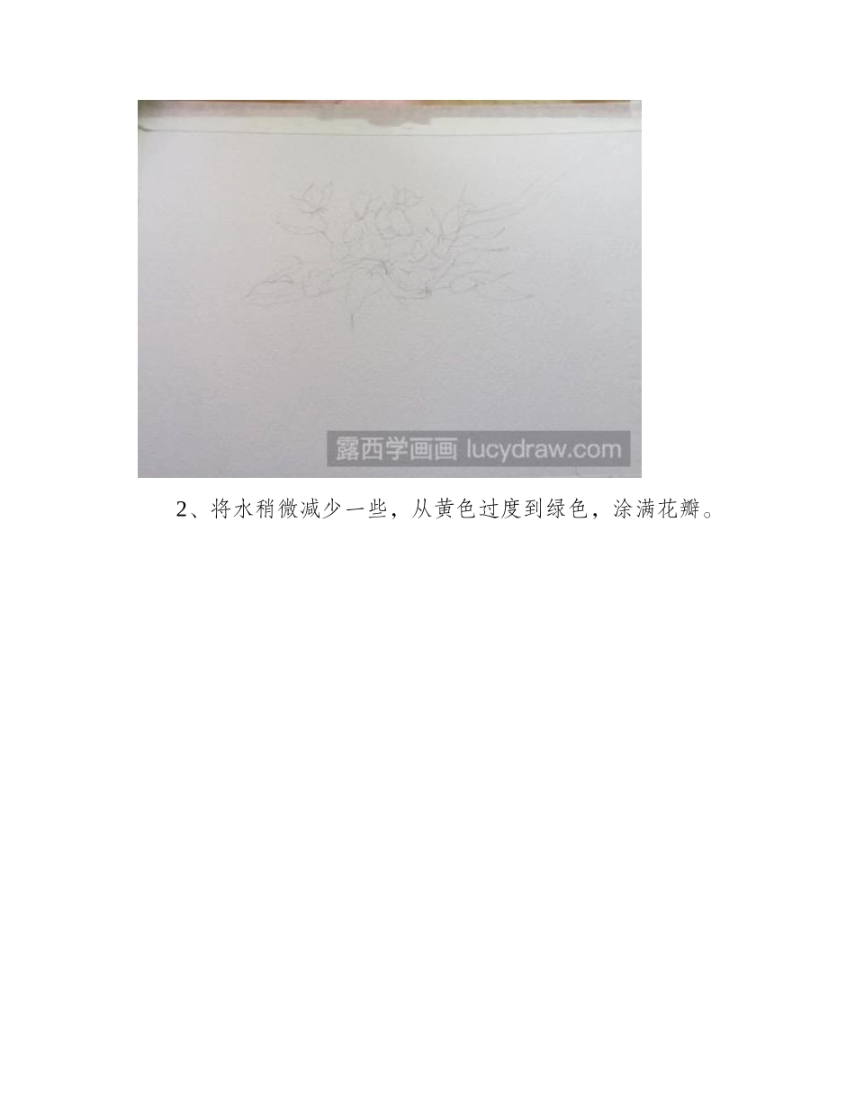 李花水彩画步骤水彩画教程_第2页
