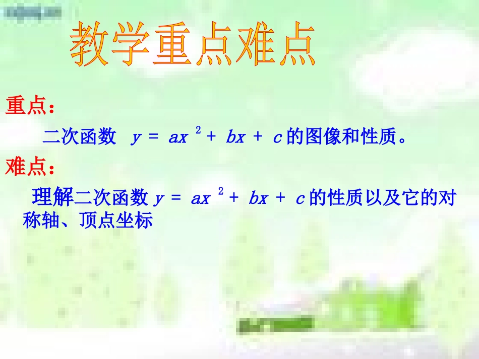 《2214二次函数y=ax2+bx+c的图像与性质》课件_第3页