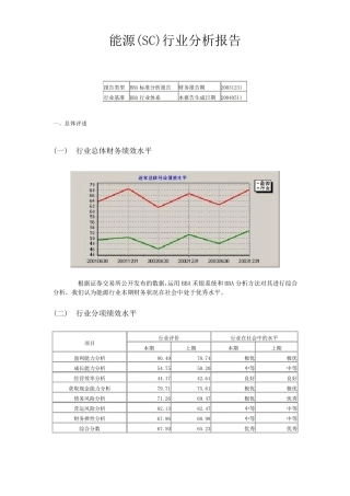 能源行业的分析报告