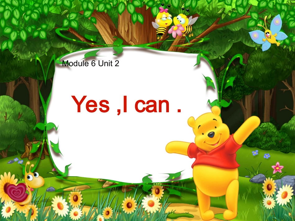 外研版第三册英语M6U2Yes,Ican_第1页