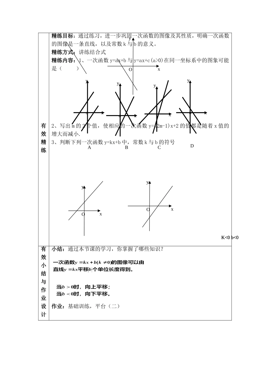 一次函数的图像（教案）_第2页