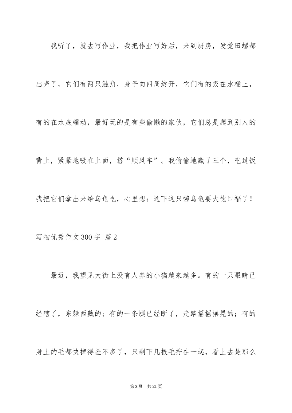 2024写物优秀作文300字_21_第3页