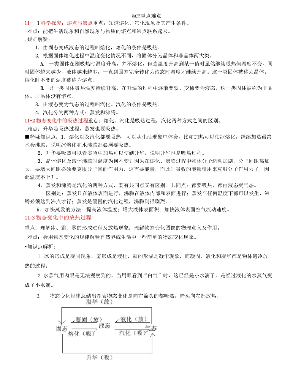九年级物理重难点_第1页