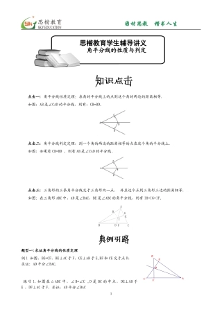讲义_角平分线的判定