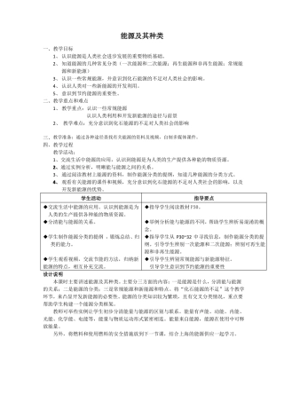 能源及其种类