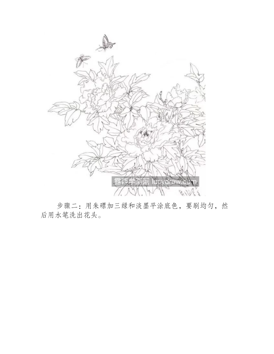 牡丹蝴蝶怎么画_画法步骤有哪些_工笔画教程_第2页
