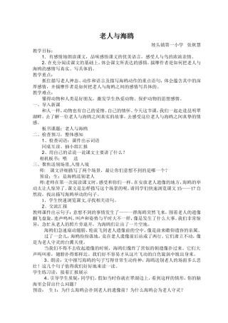 老人与海鸥教学设计 (2)