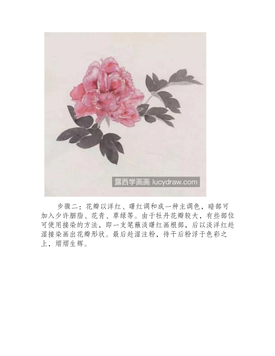 牡丹和石榴花怎么画_画法步骤有哪些_国画教程_第2页