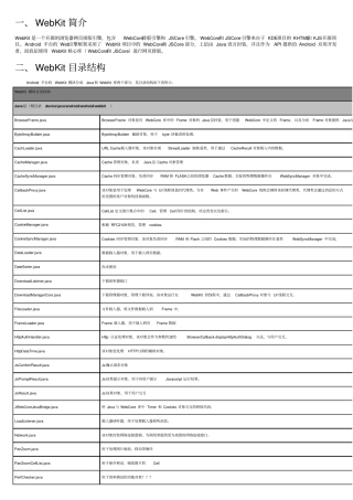 AndroidWebView、Webkit内核深入讲解资料