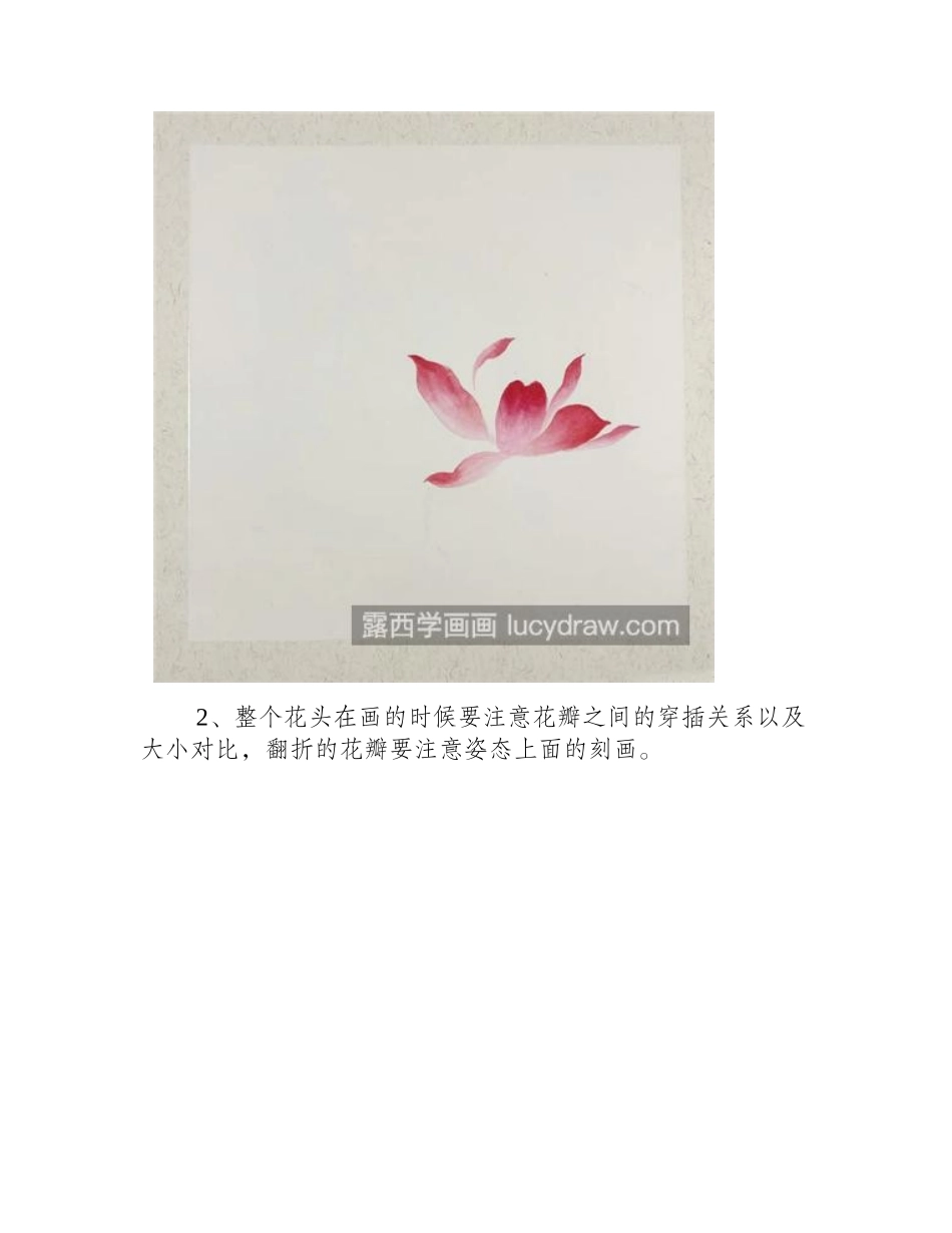 没骨荷花怎么画_荷花的国画画法是什么_国画教程_第2页
