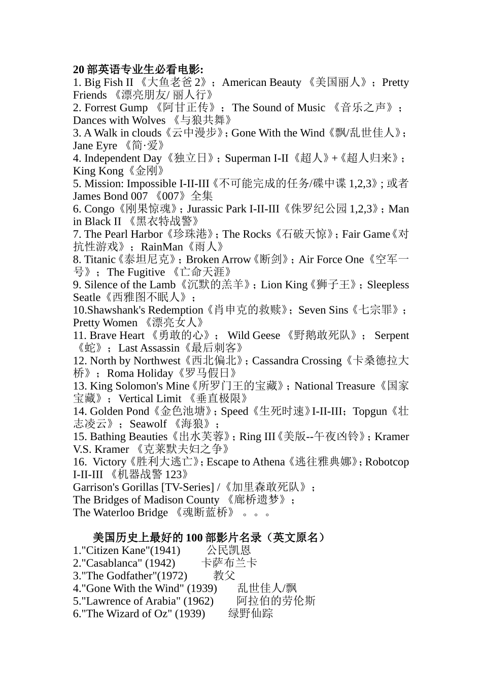 优秀英文电影推荐_第1页