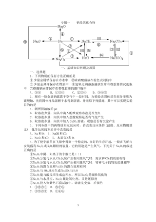 专题一钠及其化合物