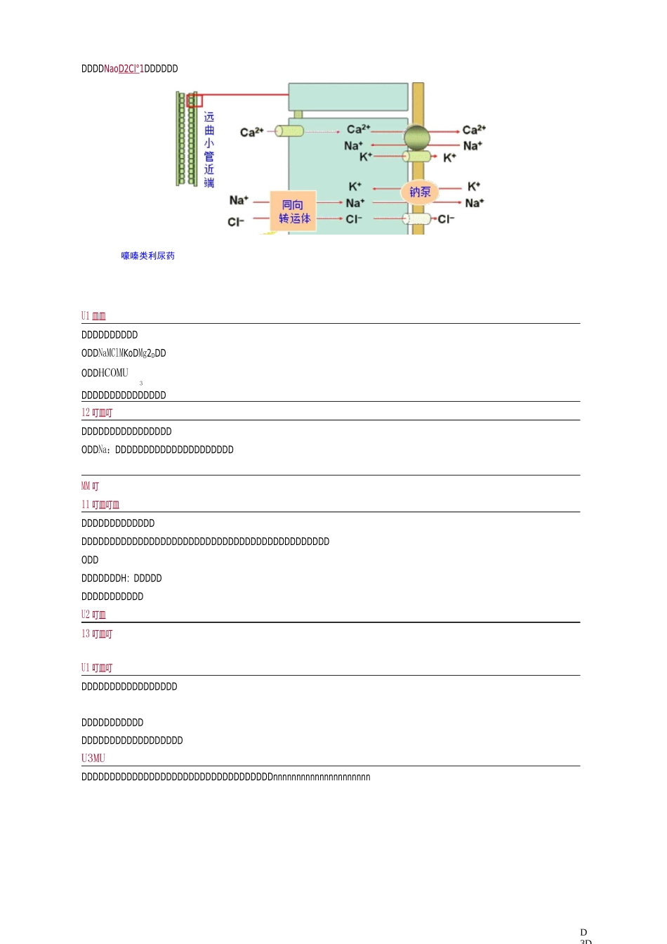 药理学—— 利尿药与脱水药知识点归纳_第3页