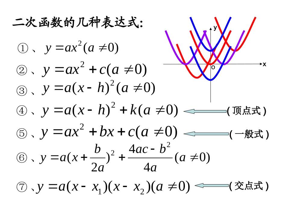 九年级数学二次函数复习_第3页