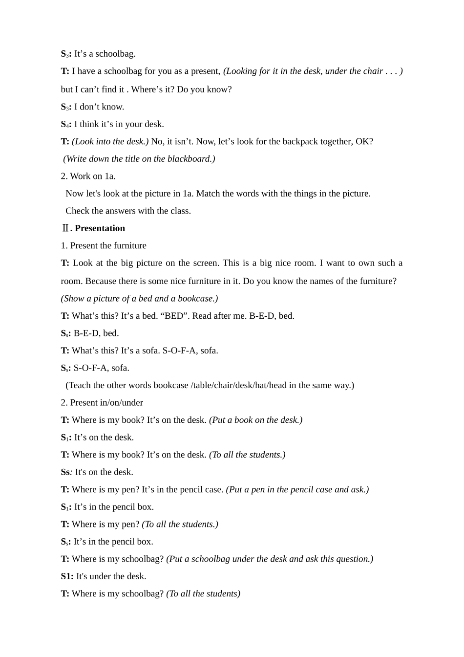 七年级上册Unit4教案_第3页