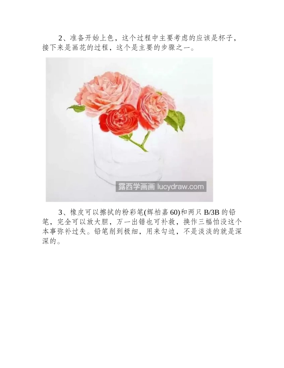 静物花卉怎么画_如何画彩铅玻璃杯_彩铅画教程_第2页