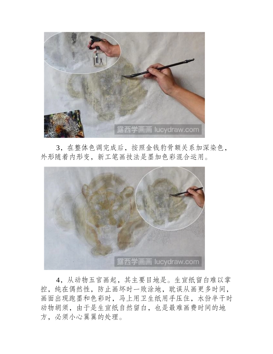 金钱豹工笔画教程工笔画教程_第2页