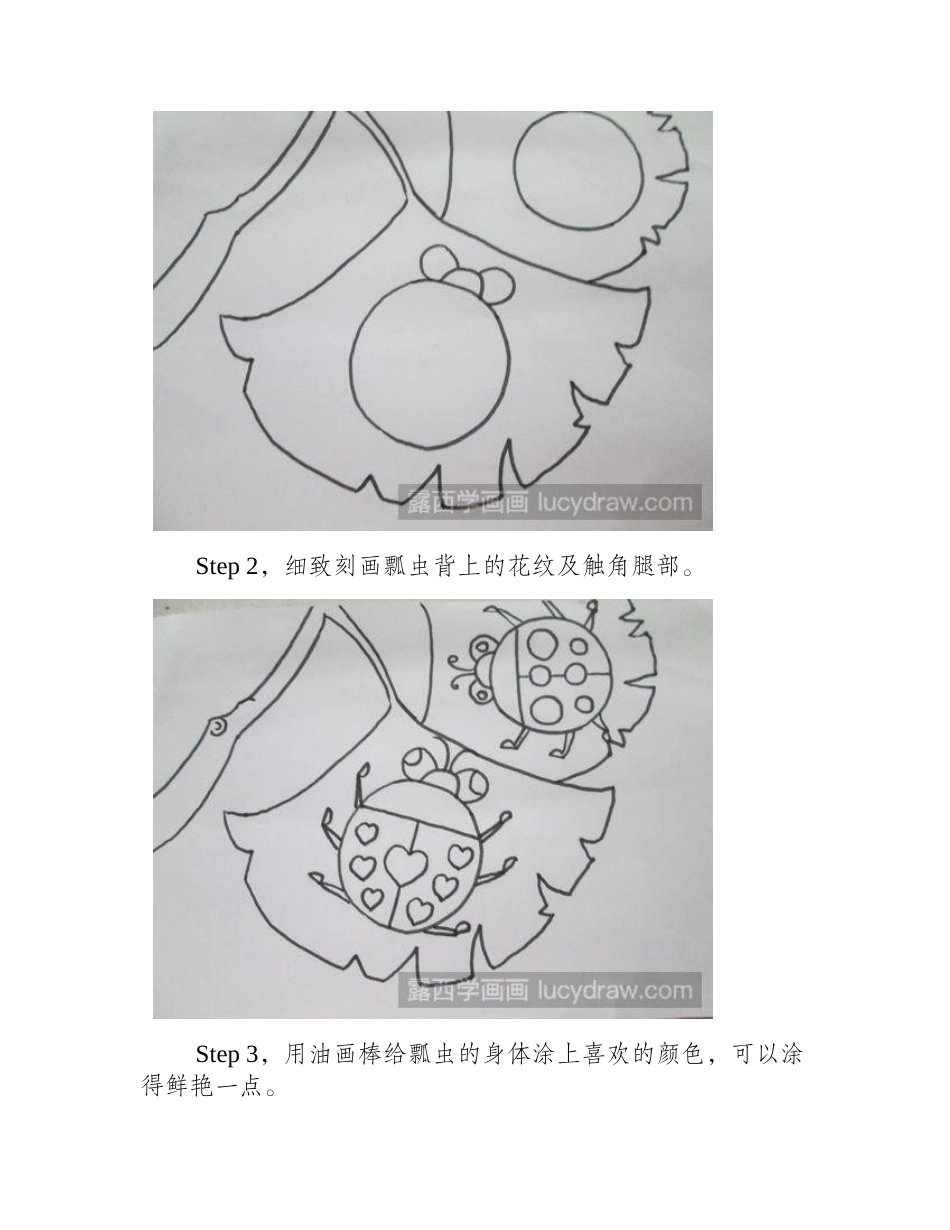 瓢虫儿童画步骤儿童画教程_第2页