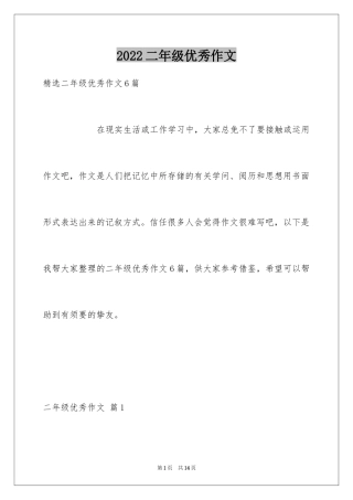 2024二年级优秀作文_6