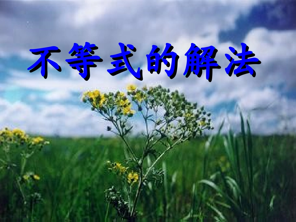 不等式的复习（3）_第1页