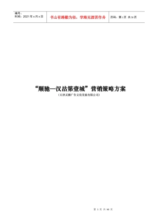 某化工企业营销策略方案